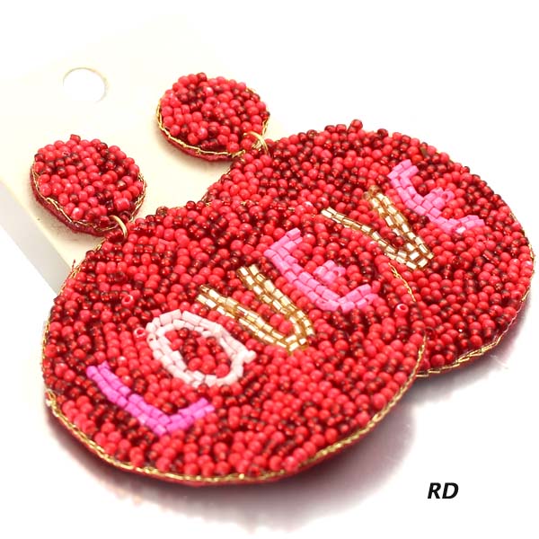 FASHION SEED BEAD LOVE ER(EF1186-ME729)