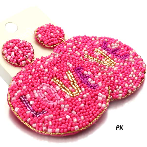 FASHION SEED BEAD LOVE ER(EF1186-ME729)