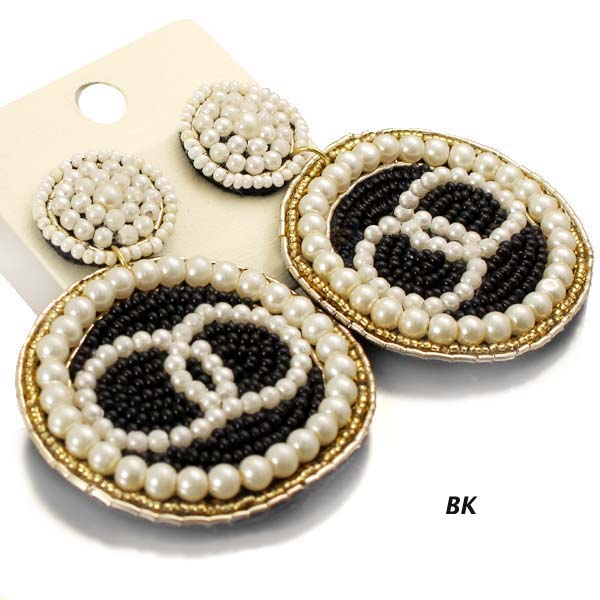 FASHION SEED BEAD CIRCLE ER(EF1187-ME603)