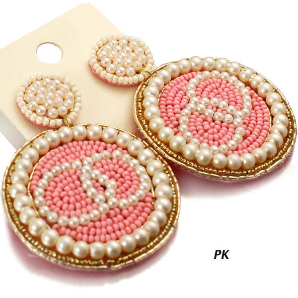 FASHION SEED BEAD CIRCLE ER(EF1187-ME603)