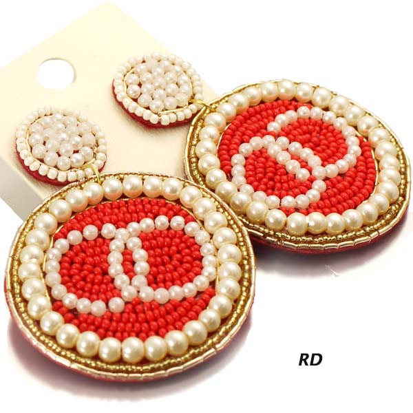 FASHION SEED BEAD CIRCLE ER(EF1187-ME603)