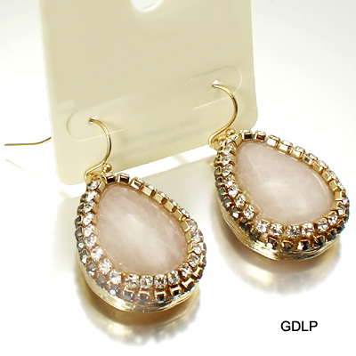 SEMI PRECIOUS STONE W PAVE ER(EF0011-TE0876)