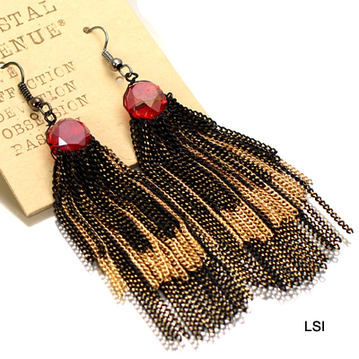 FASHION FLAT ROUND TOP FRINGE ER(EF0015-25359)