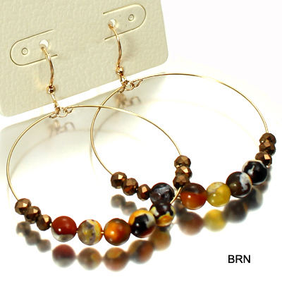STONE CRYSTAL HOOP ER(EF0033-PE10679)