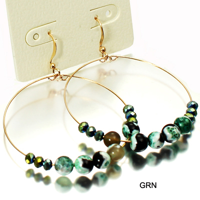 STONE CRYSTAL HOOP ER(EF0033-PE10679)