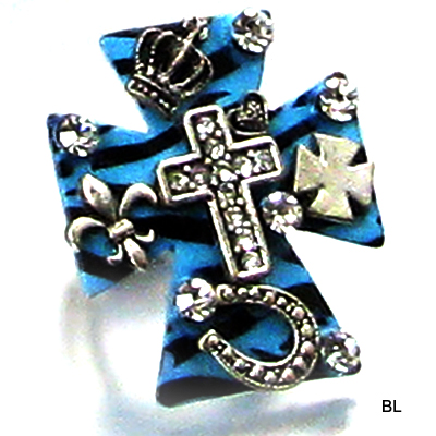 ZEBRA W CROSS STRECH RING(RF0014-LR260)