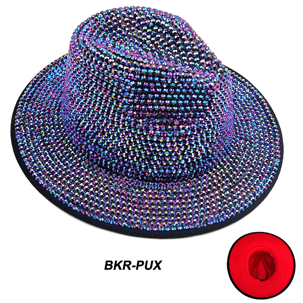 FASHION BKR/ STONE FEDORA HAT(HA0092-HT0343)