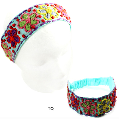 FASHION EMBROIDERY FLOWER H/BAND(HB0020-IH0038)