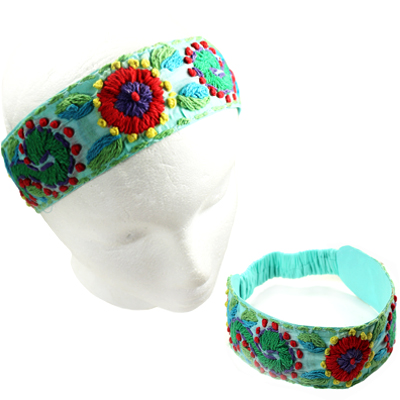 FASHION EMBROIDERY FLOWER H/BAND(HB0027-IH0107)