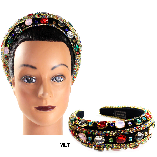 FASHION CRYSTAL STONE HEADBAND(HB0061-KM2723)