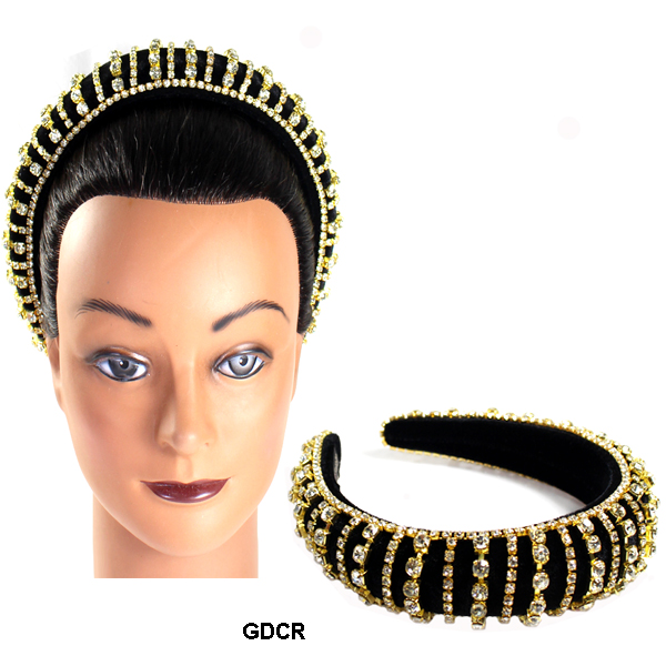 FASHION VELBET W STONE HEADBAND(HN0063-LD3048)