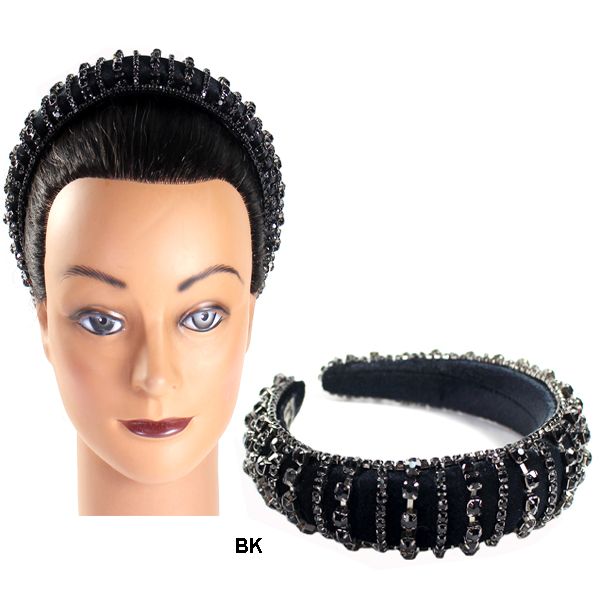 FASHION VELBET W STONE HEADBAND(HN0063-LD3048)