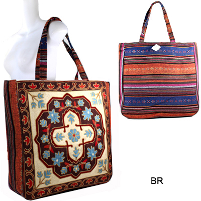 VINTAGE TRIBAL EMBROIDED TOTE BAG(HF0044-FC0017)