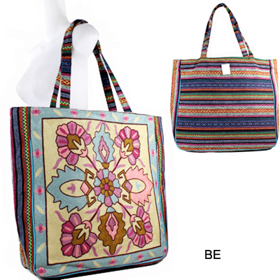 VINTAGE TRIBAL EMBROIDED TOTE BAG(HF0044-FC0017)