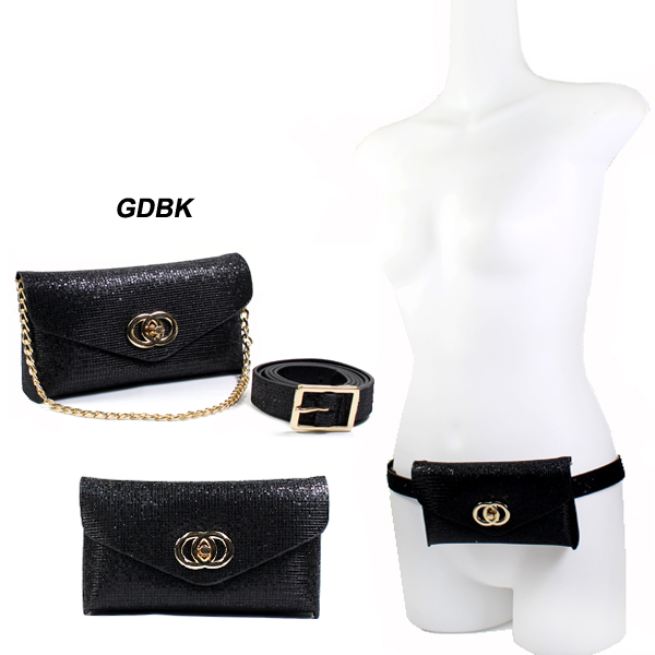 FASHION GLITTER BELT W PANNY BAG(HF0231-KM2527)