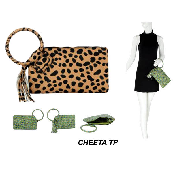 FASHION ANIMAL PRINT HANDLE POUCH(HF0278-JY0405)