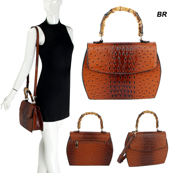 FASHION BAMBOO HANDLE HANDBAG(HF0286-LQ224)