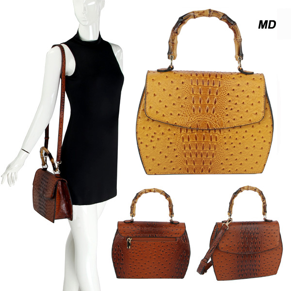 FASHION BAMBOO HANDLE HANDBAG(HF0286-LQ224)