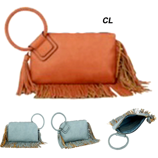 FASHION TASSEL CIRCLE HANDLE BAG(HF0300-JY0378)