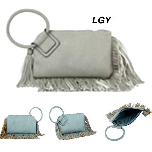 FASHION TASSEL CIRCLE HANDLE BAG(HF0300-JY0378)