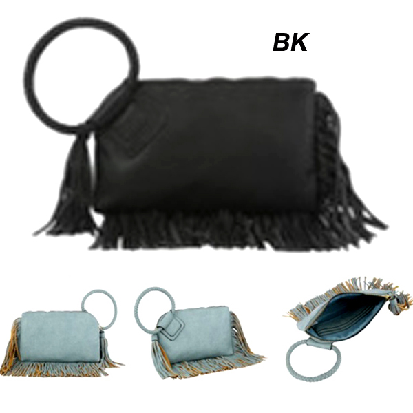 FASHION TASSEL CIRCLE HANDLE BAG(HF0300-JY0378)