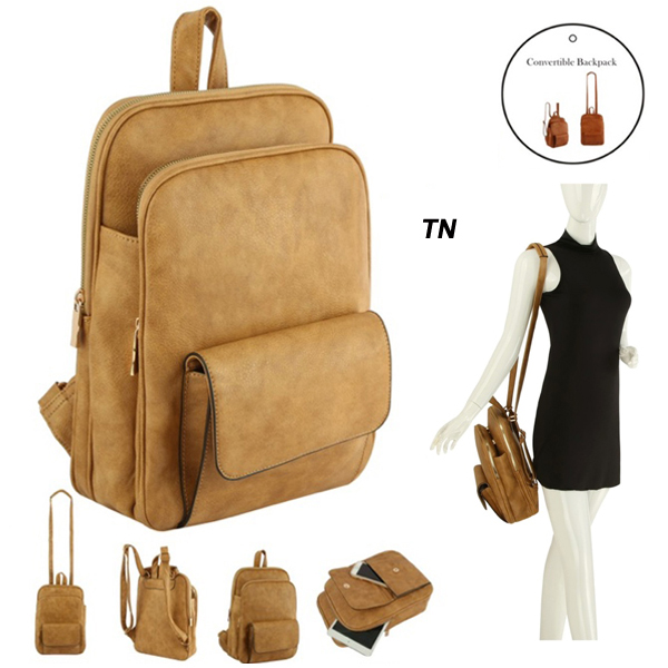 FASHION CONVERTIBLE BACKPACK(HF0305-GLM0025)