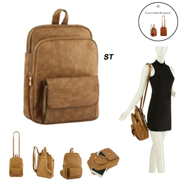 FASHION CONVERTIBLE BACKPACK(HF0305-GLM0025)