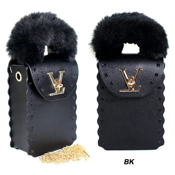 FASHION MINI BAG W FUR HANDLE(HF0311-HB0040)