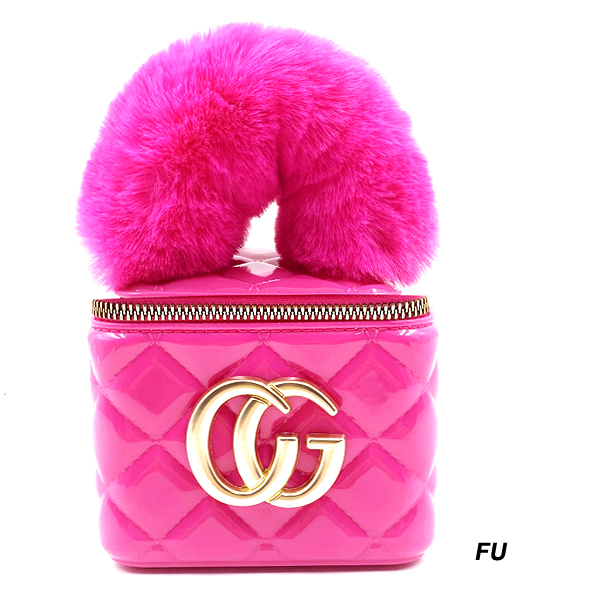 FASHION MINI BAG W FUR HANDLE(HF0313-HB0039)