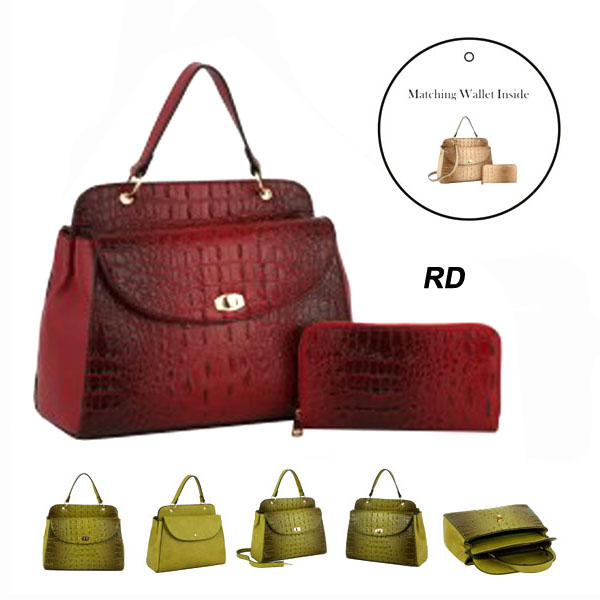 FASHION CROCO 2PC BAG(HF0317-DX0143)