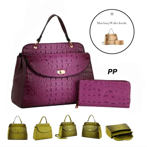 FASHION CROCO 2PC BAG(HF0317-DX0143)