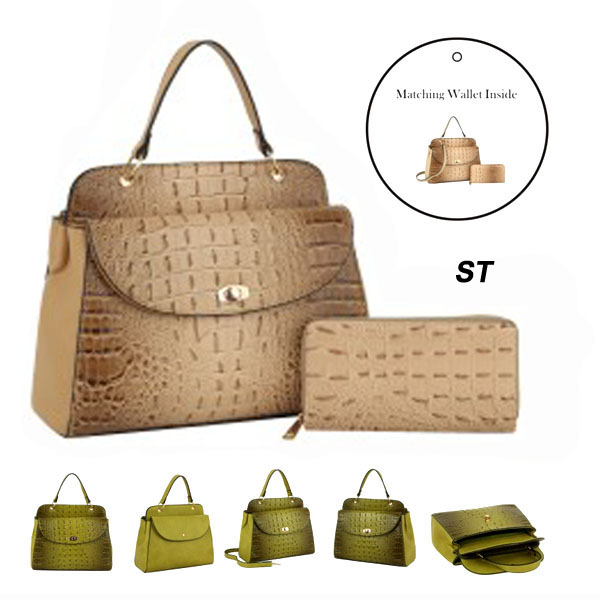 FASHION CROCO 2PC BAG(HF0317-DX0143)