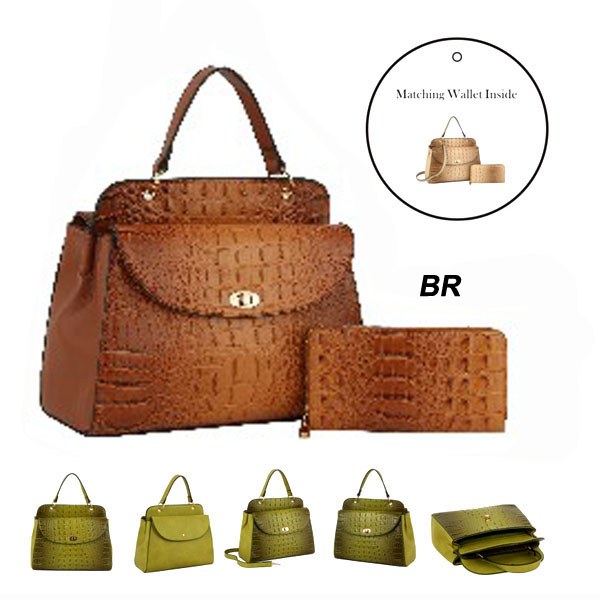 FASHION CROCO 2PC BAG(HF0317-DX0143)