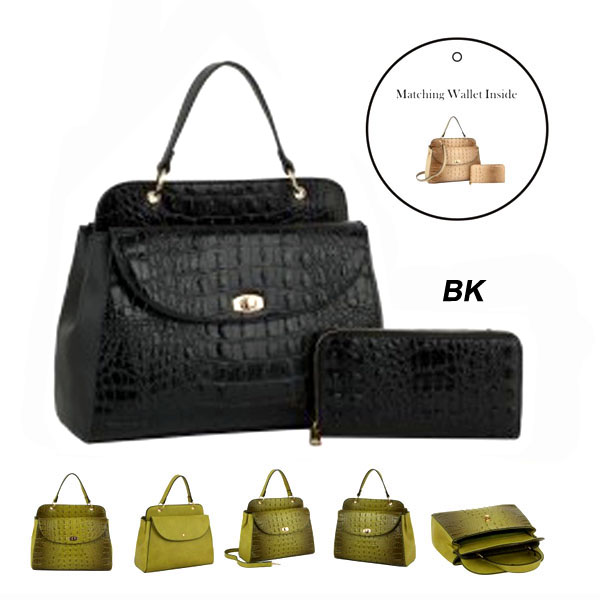 FASHION CROCO 2PC BAG(HF0317-DX0143)