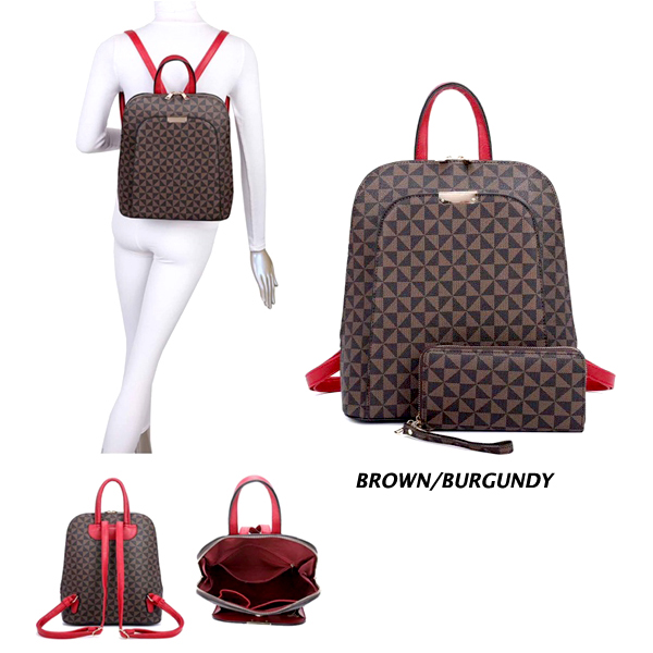 FASHION BACKPACK 2PC SET(HF0354-SJ17193)