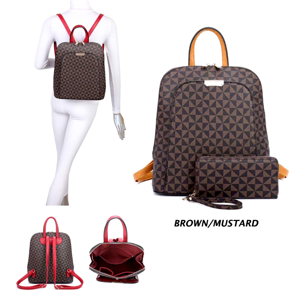 FASHION BACKPACK 2PC SET(HF0354-SJ17193)