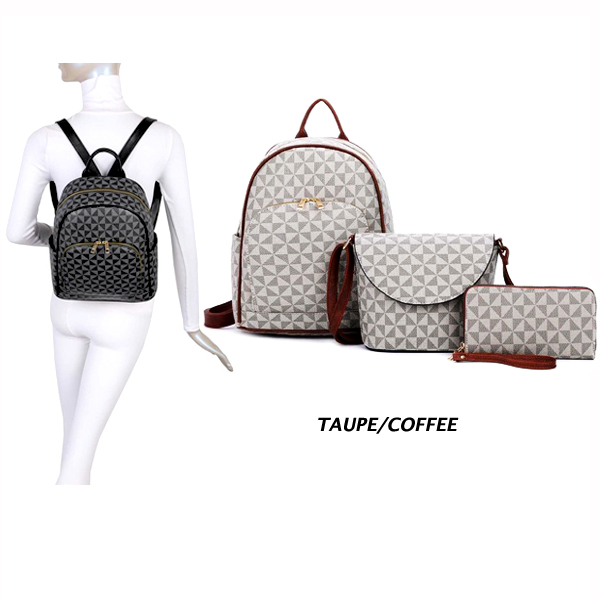 FASHION BACKPACK 3PC SET(HF0355-SJ21360)