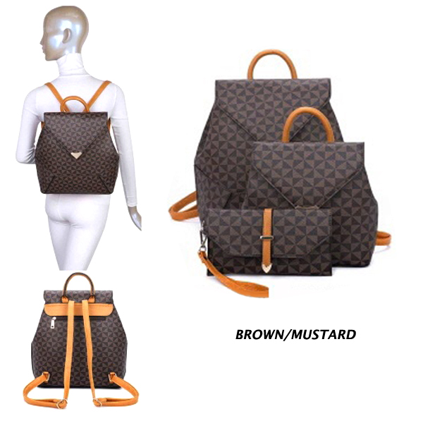 FASHION BACKPACK 3PC SET(HF0357-SJ21085)