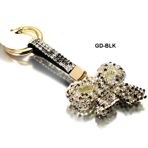 FASHION BOW STONE KEY CHAIN(KM0027-RK10038)