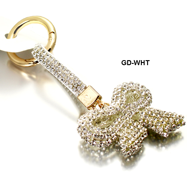 FASHION BOW STONE KEY CHAIN(KM0027-RK10038)