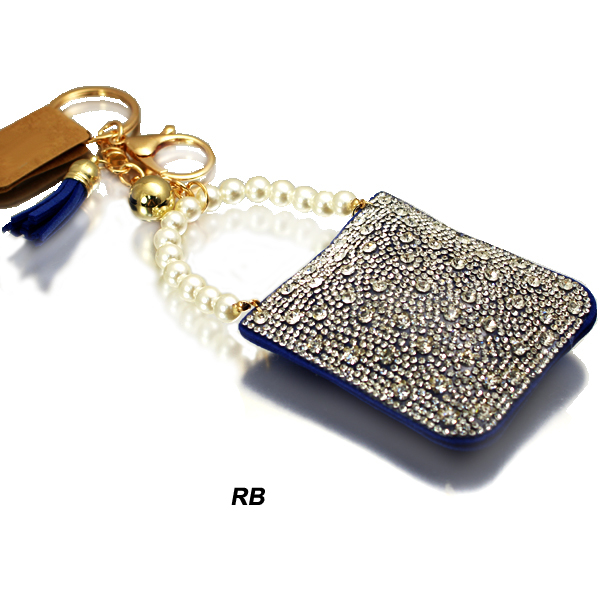 FASHION STONE/PEARL BAG KEY CHAIN(KM0070-KC0142)