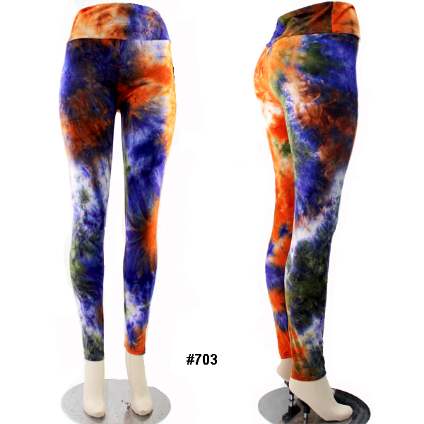 6PC-FASHION TIE DYE HIGH WAIST LEGGINGS(LA0021-LGP6553)