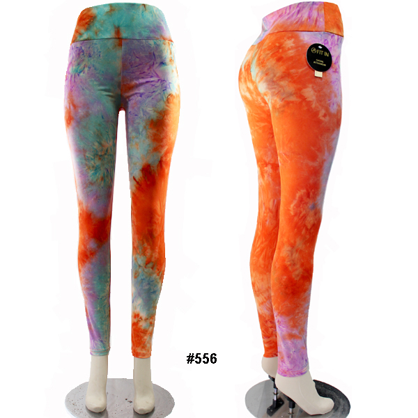 6PC-FASHION TIE DYE HIGH WAIST LEGGINGS(LA0021-LGP6553)