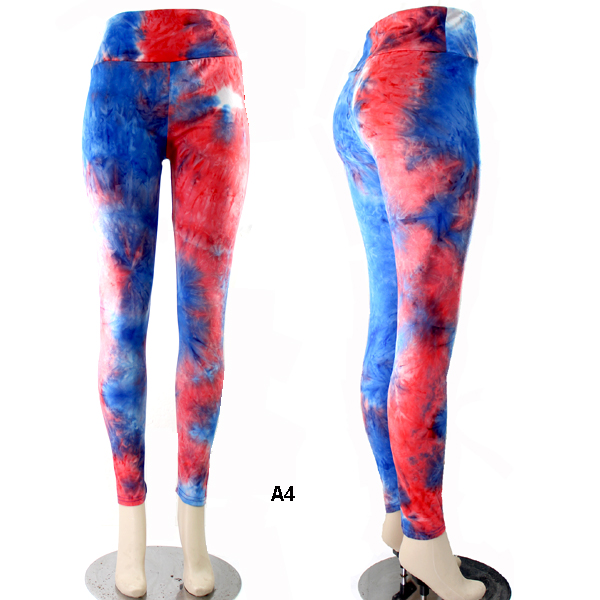 6PC-FASHION TIE DYE HIGH WAIST LEGGINGS(LA0021-LGP6553)