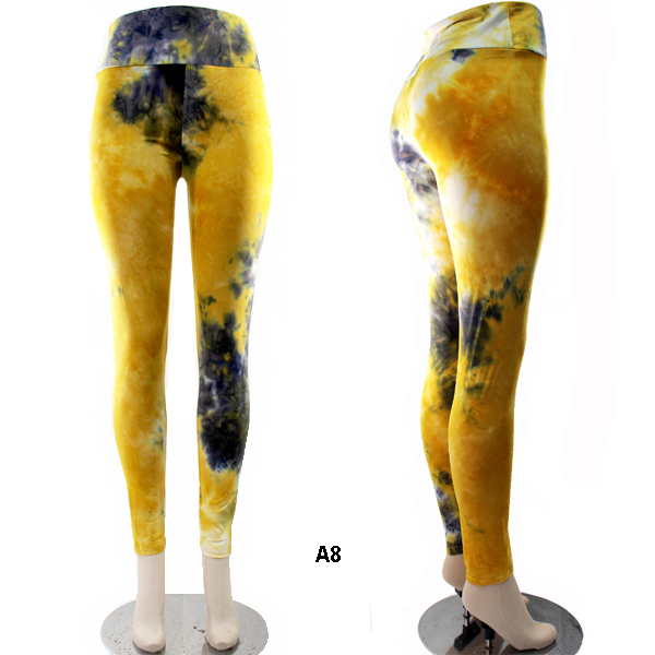 6PC-FASHION TIE DYE HIGH WAIST LEGGINGS(LA0021-LGP6553)