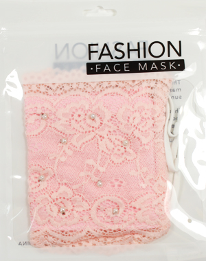 10PC-FASHION LACE PEARL FACE MASK (MK-10PC0018-M04416)