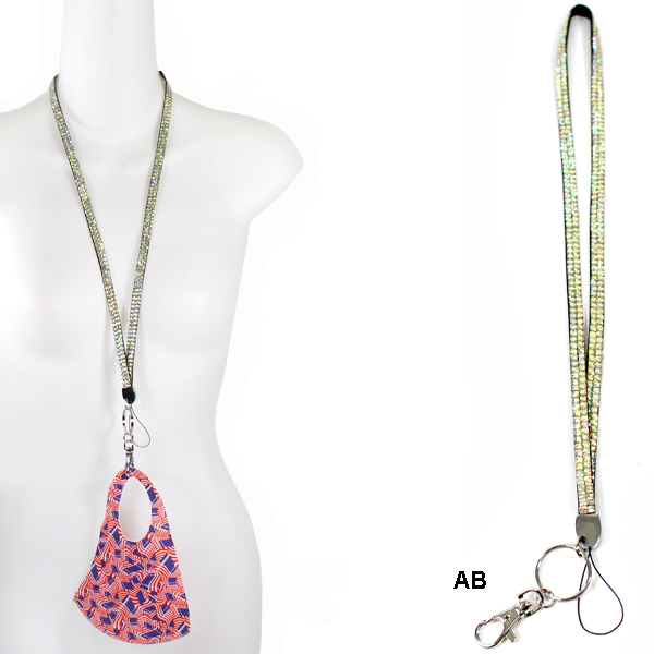 FASHION COLOR STONE CHAIN STRAP(MK-AC0006-N85X108)