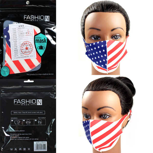 DZ-FASHION AMERICAN FLAG PRINT MASK(MK-DZ0020-DMK01)