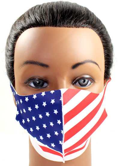 DZ-FASHION AMERICAN FLAG PRINT MASK(MK-DZ0020-DMK01)