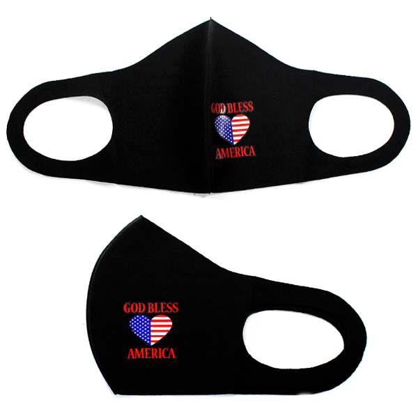 DZ-FASHION GOD BLESS AMERICA PRINT MASK(MK-DZ0200-QE2085)